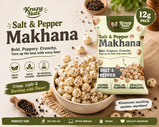 Krazy Nuts Salt & Pepper Roasted Makhana